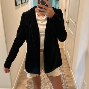 Black velvet halogen blazer